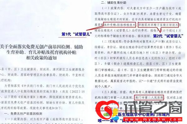 荊門有關(guān)試管嬰兒補(bǔ)貼政策的通知